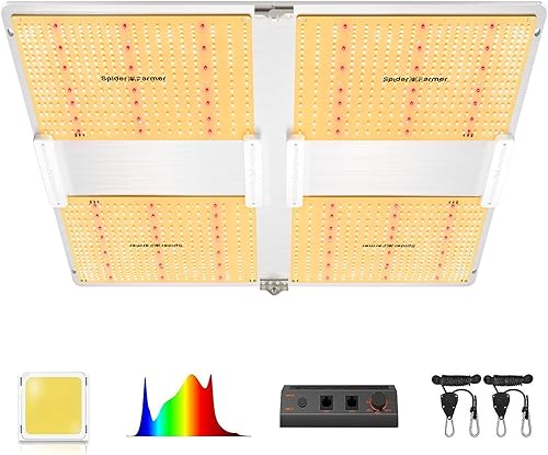 Spider Farmer SF7000 - Luz LED de crecimiento con diodos Samsung LM301B y regulable, 650 W, luz de crecimiento comercial de espectro completo para
