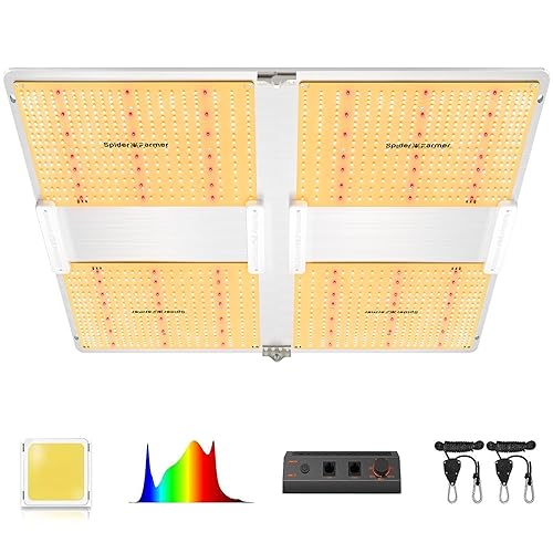 SPIDER FARMER SF7000, Samsung LM301B Diodes Led Grow Light, Full Spectrum Plant Grow Light, 650W Dimmable & High Efficiency & Uniform PPFD Commercial Lamps for Seedling Veg & Bloom In 5x5 Grow Tent
