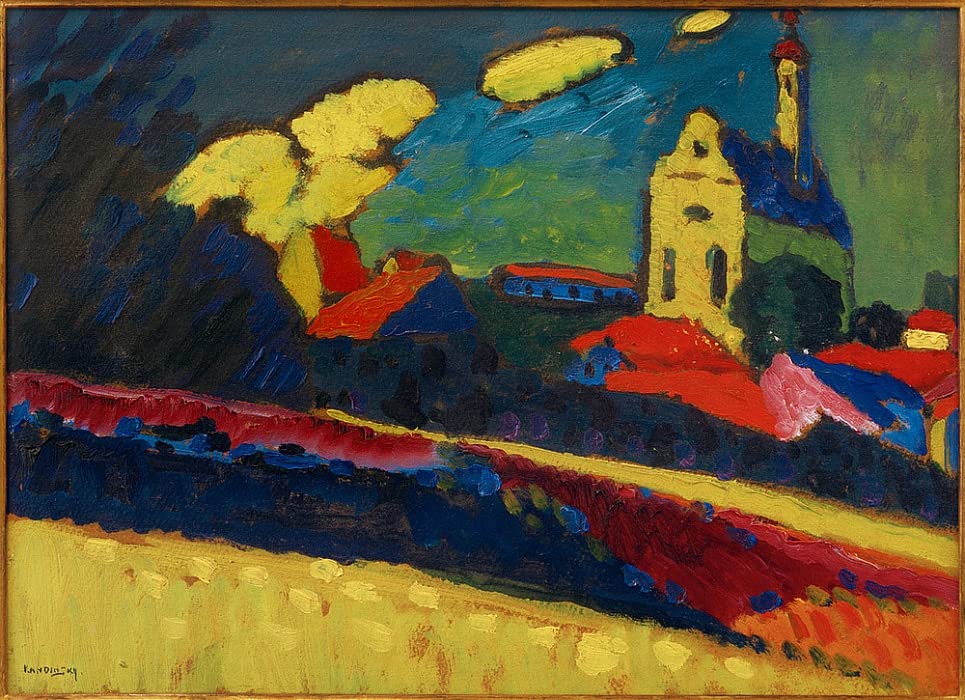 Impression d'art Kandinsky église Murnau pour raviver un mur blanc vide