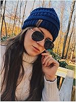 Vista 44 de FURTALK Gorros de invierno para mujer, con forro polar, gorro de punto holgado y cálido, gorro de esquí Gris claro