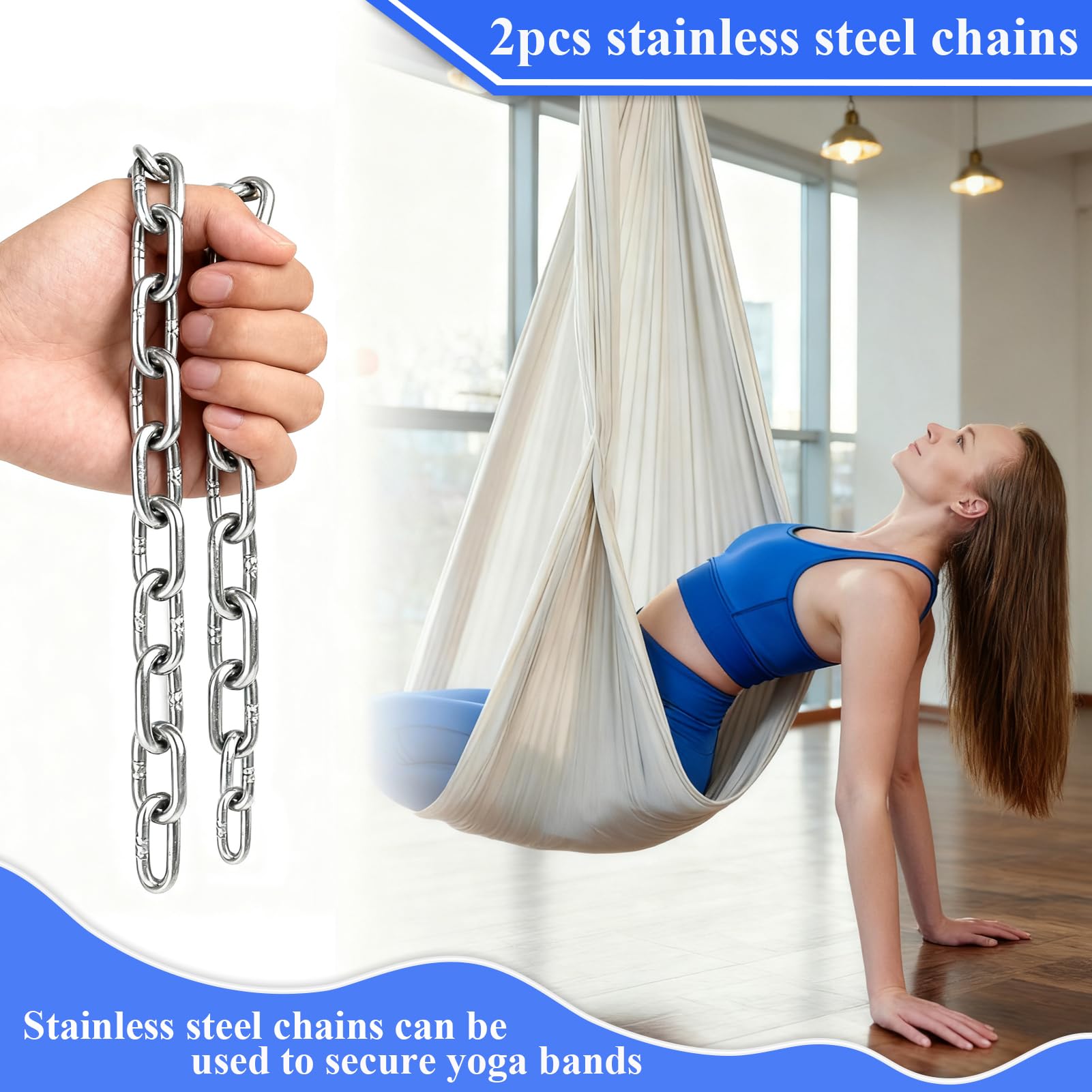 Stainless Steel Coil Chain - 4MM x 11.8 Inch -3