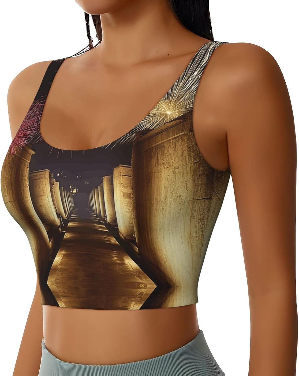 Ancient Persian Cities Women's Sports Bras - High Support Workout Tops for Women, Yoga Sports Bra, Bralettes with Support