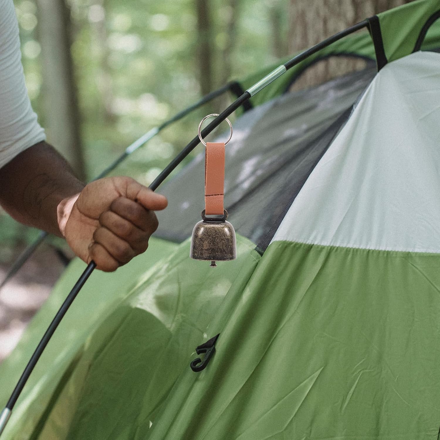 2Pcs Bear Bell Loud Emergency Bell for Hiking Biking Climbing Lost Cattle and Bear Warning Durable Outdoor Camping Accessory Crisp Sound for Safety