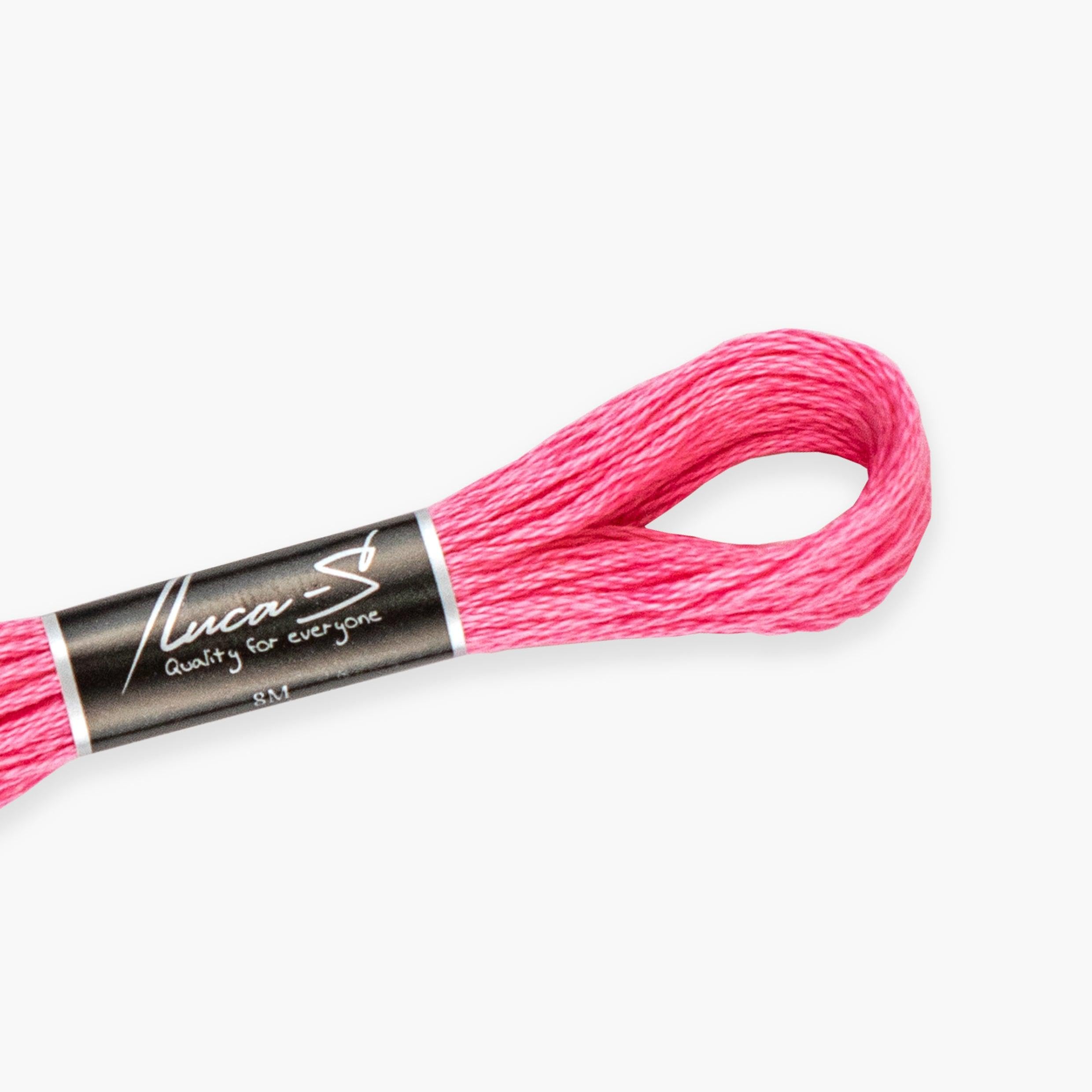 Premium Embroidery Thread Luca-S, 100% Giza Cotton, Oeko TEX Certified Stranded Cotton - 59 / DMC 603 / Anchor 40