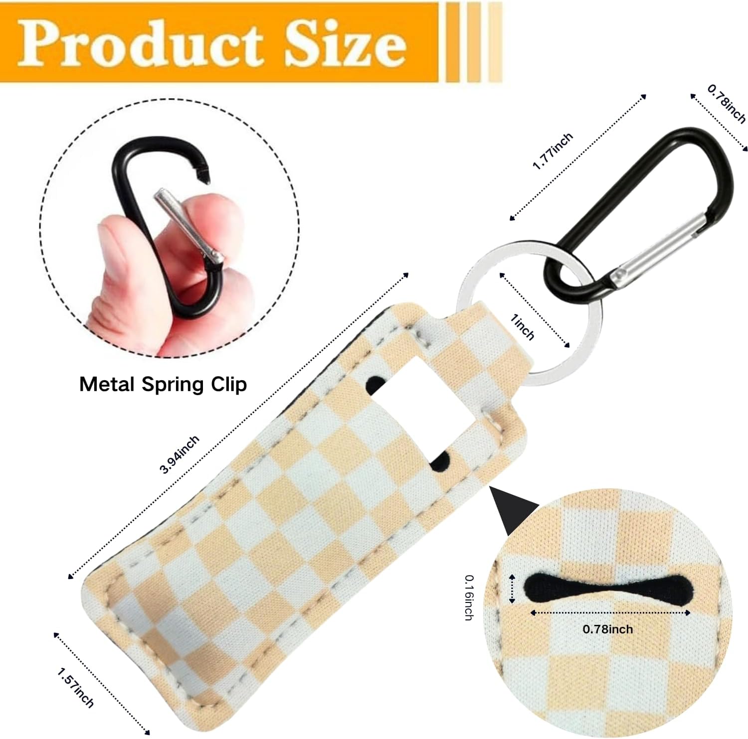 Keychain Holder for Chapstick Lipstick Lip Gloss Cute Lip Balm Keychain Holder with Clip - Image 2