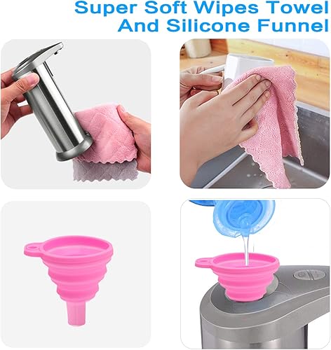 Miniatura 6 de Dispensador de jabón automático infrarrojo, dispensador de jabón sin contacto de acero inoxidable para baño, cocina, hotel, restaurante. 4 pilas AAA