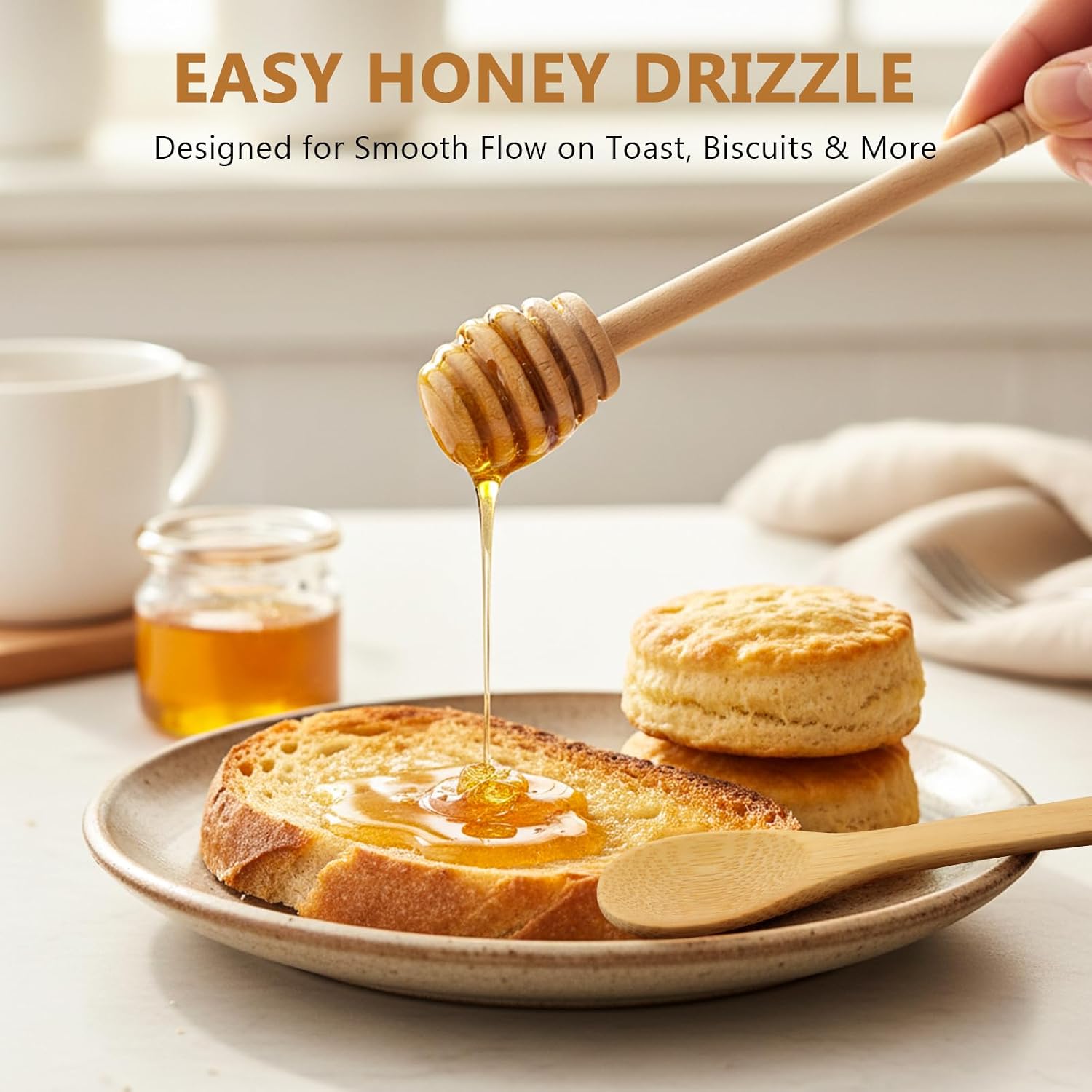 20 Pack Honey Sticks Dipper & Spoon Set,10 Dippers+10 Spoons image 5