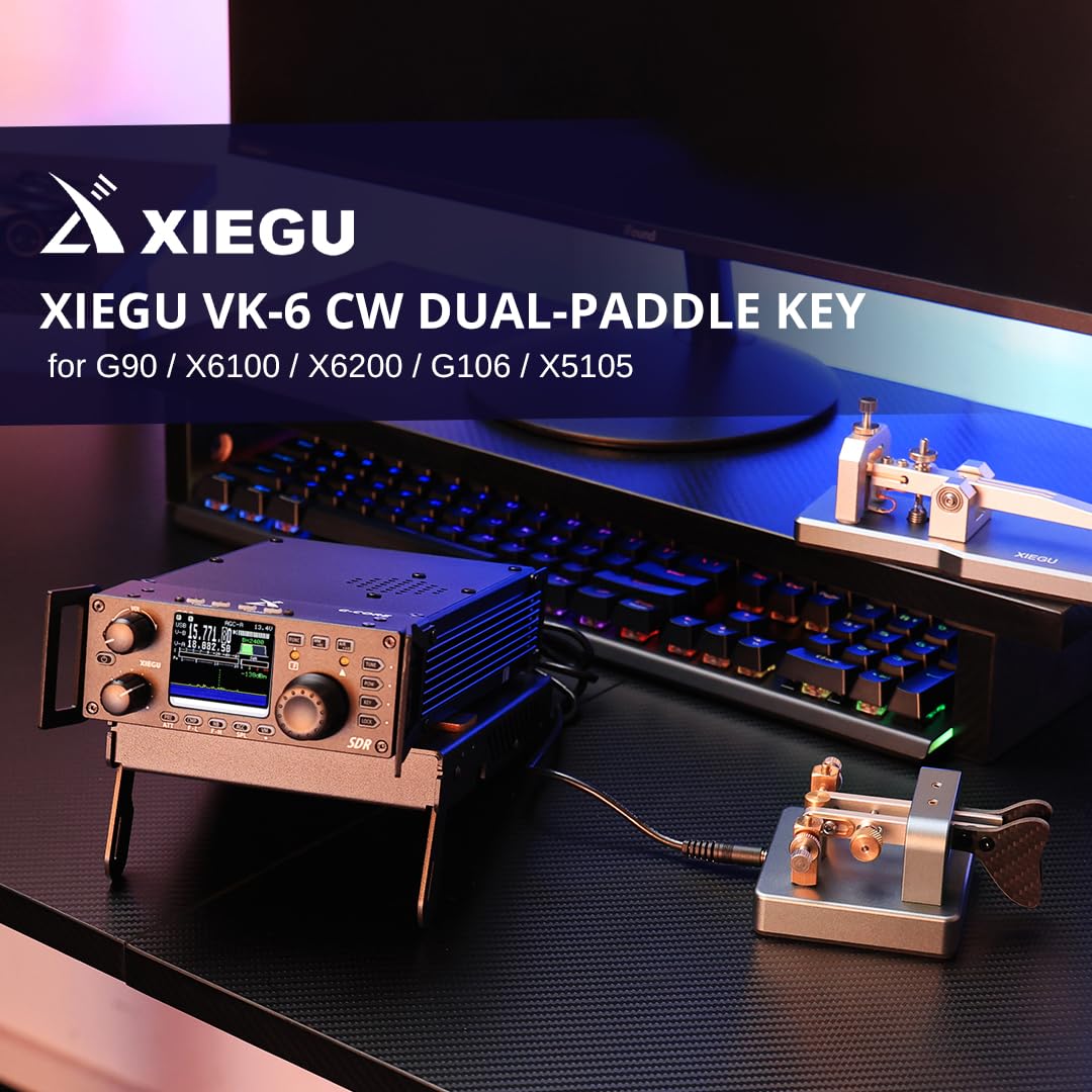 Amazon.com: XIEGU VK-6 Iambic CW Morse Code Key, Dual Paddle Amazon.com: XIEGU VK-6 Iambic CW Morse Code Key, Dual Paddle