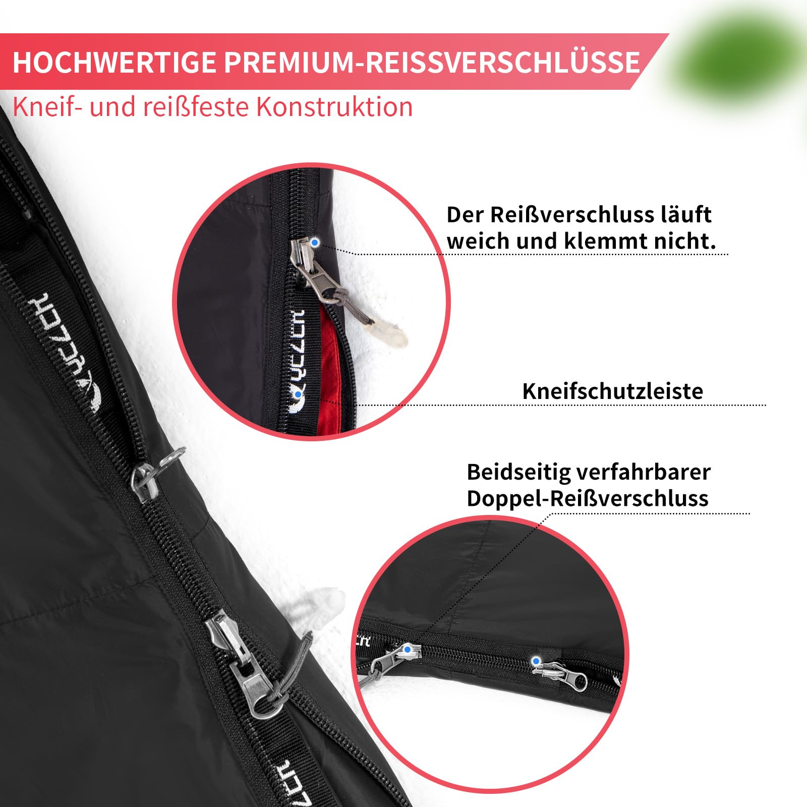 Daunenschlafsack, 4-Jahreszeiten-Schlafsack, Winterschlafsack -3°C bis -20°C Geeignet für Camping, Wandern und Outdoor-Camping für Erwachsene und Kinder