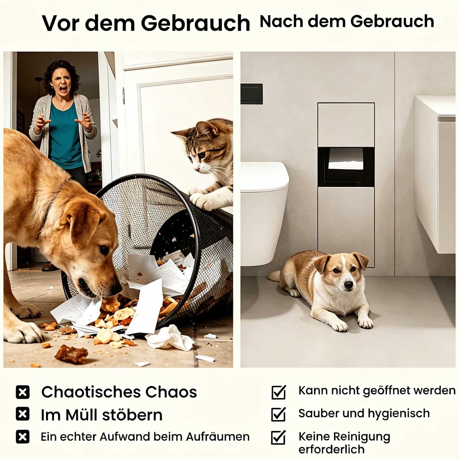 Nicho Oculto para Papel higiénico con Estante y Cubo de Basura, Acero Inoxidable 304, Mueble de baño Integrado, Requiere Panel (no Incluido), para reformas de Pared,A