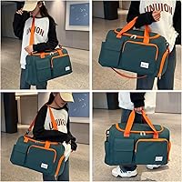 Vista 381 de Pequeña bolsa de gimnasio para mujer, bolsa de viaje con compartimento para zapatos