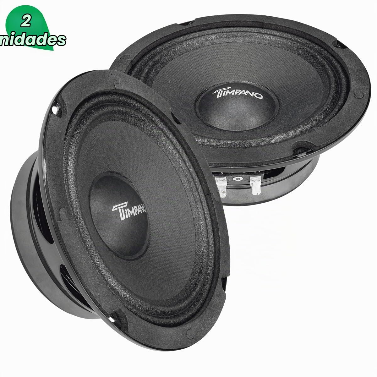 Timpano Altavoz de rango medio poco profundo de 6.5 pulgadas, 500 vatios, TPT-MR6-4 PRO, paquete de altavoces de rango medio de 6.5 ohmios, altavoz de audio profesional compacto para puertas (par)