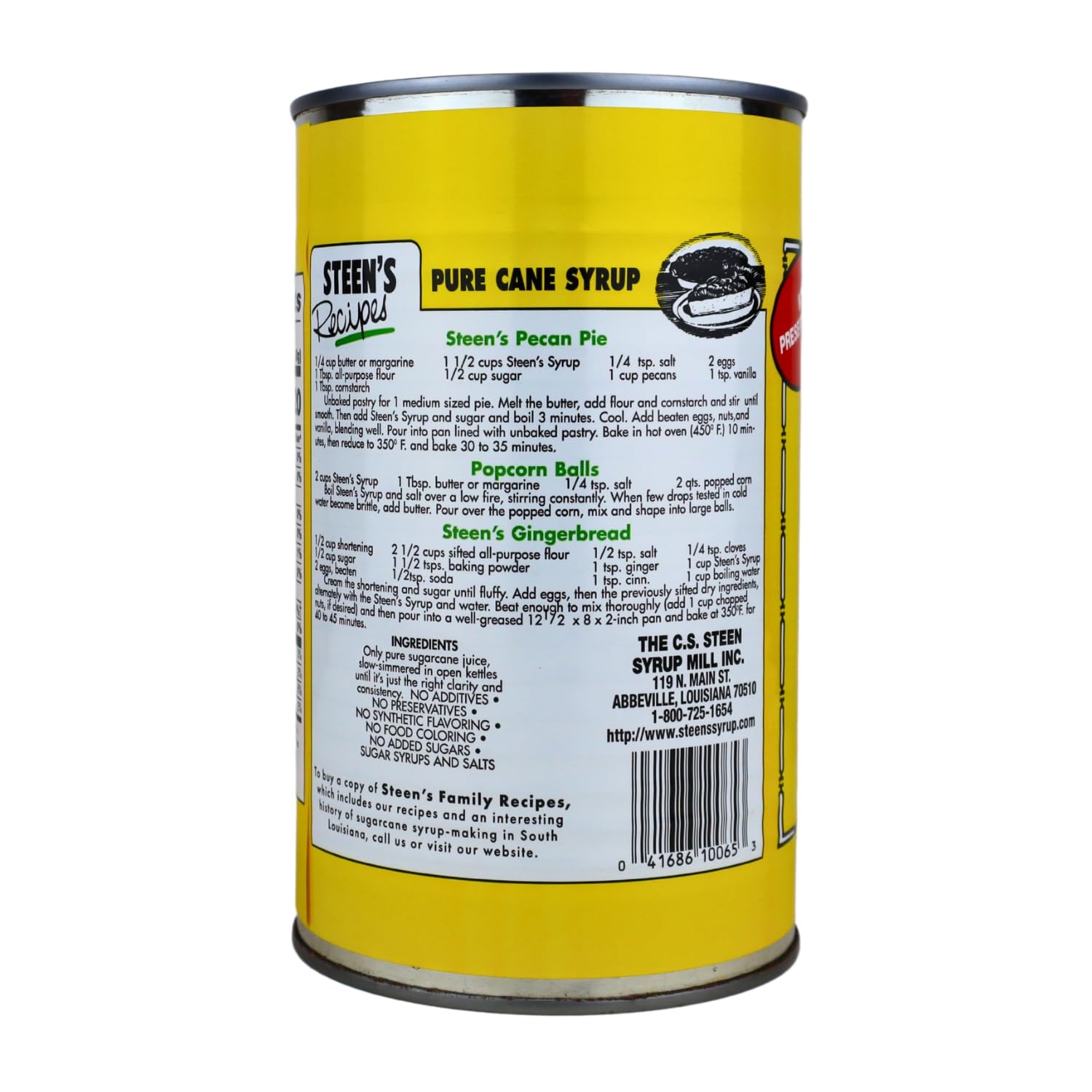 Steen's 100% Pure Cane Syrup 46oz Can- Louisiana's Trusted Brand for Over 100 Years - No Preservatives - Pure & Natural - Open Kettle (1 Pack)