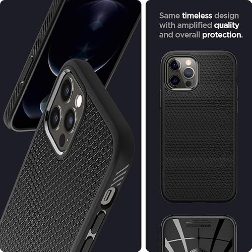 Miniatura 4 de Spigen Liquid Air - Funda diseñada para iPhone 12 Pro Max (2020), color negro mate
