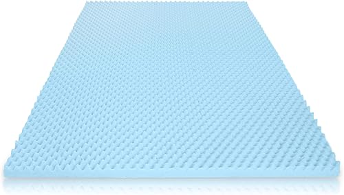 Milliard Cubrecolchón de espuma viscoelástica de gel de 2 pulgadas tamaño individual almohadilla de colchón que proporciona un gran alivio de