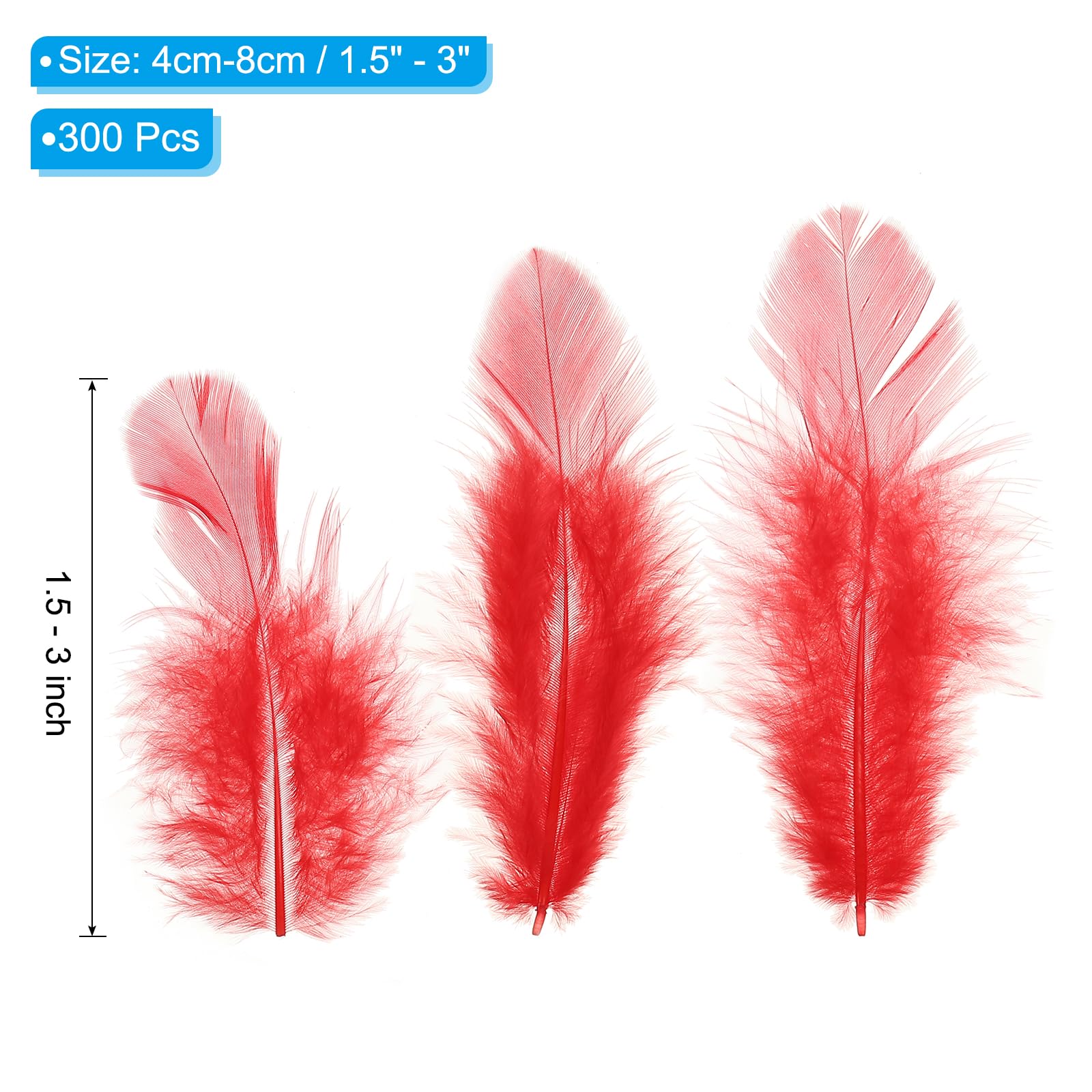 PATIKIL 1.5-3 Inch Saddle Hackle Rooster Feather - Image 2