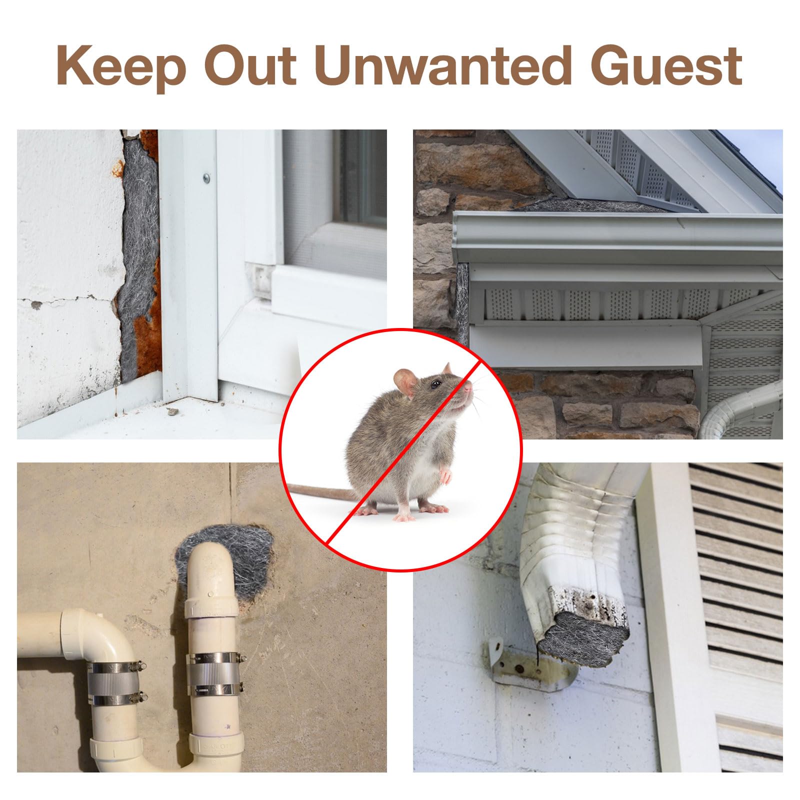 4 Pcs 2.36"×19.68Ft Steel Wool For Wall Hole/Gap Filler - Best Thing