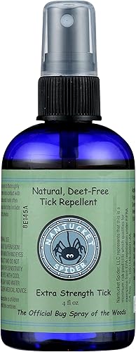 Nantucket Spider Spray repelente de garrapatas extra fuerte, 4 onzas, fabricado en Estados Unidos, repelente de garrapatas de aceites esenciales