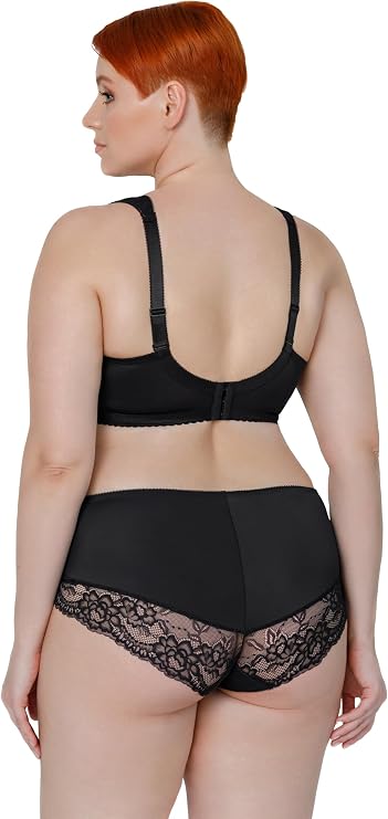 Full Cup Bra Soft Minimiser Without Underwire with Lace Large Sizes Wide Straps Laminated Cotton Soft Stable Support Large Breasts Comfortable for Everyday Use