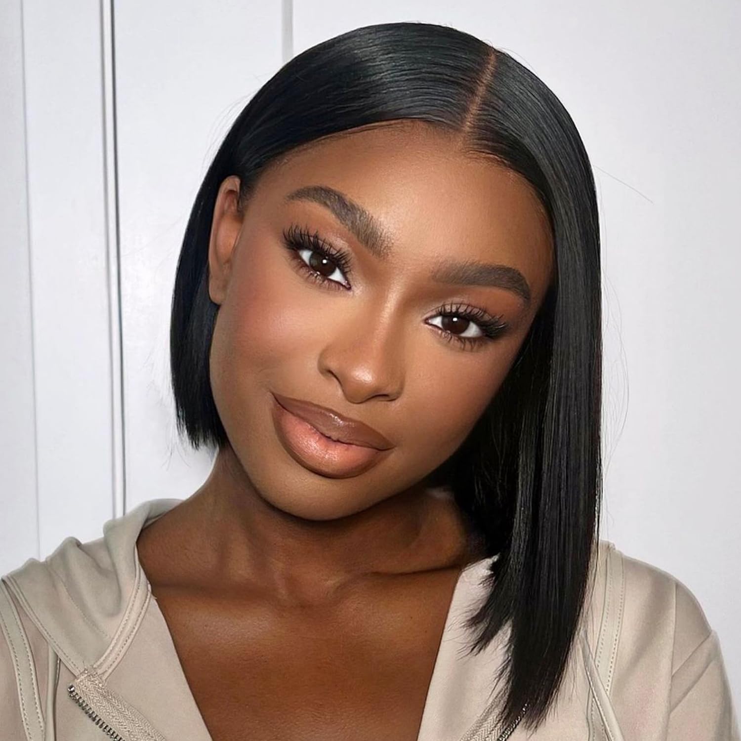 Wear and Go Glueless Bob Wig Human Hair Pre Plucked Pre Cut 4x4 HD Transparent Lace Front Wigs for Black Women Straight Short Bob Wigs Human Hair 180 Dentisty Natrual Color 10 Inch