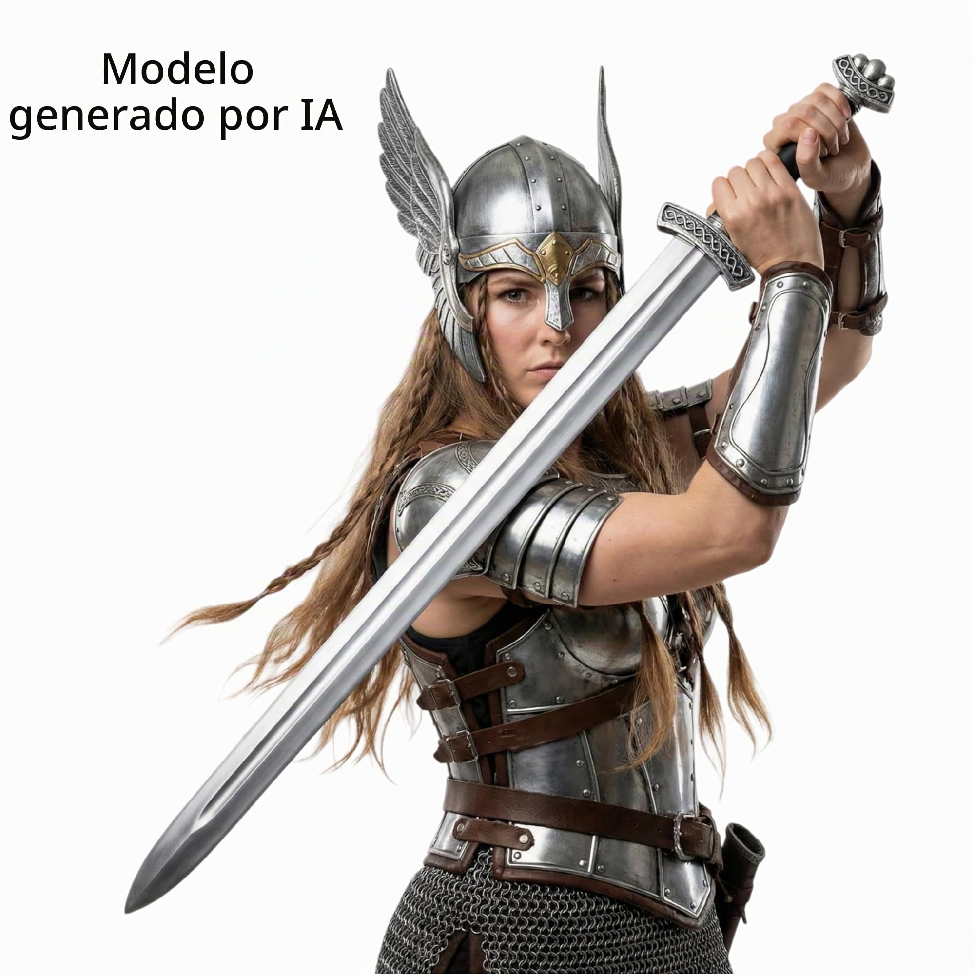 LOOYAR 41 Pulgadas Vikingos Edad Media Edad Medieval PU Espuma Espada Arma Juguete para Berserker Caballero Guerrero Disfraz Batalla Halloween Cosplay Larp Medieval Reenactments