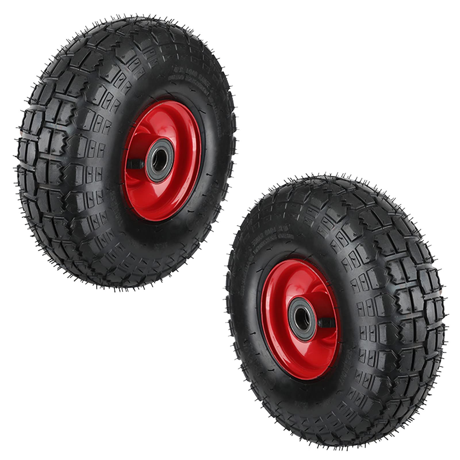 LIGUOYI 2 Piezas Ruedas De Alta Resistencia 200mm 250mm Rueda De Goma De Vacío Ruedas ​de Carretilla con Rodamientos Rígidos De Bolas Buje De Una Sola Pieza Capacidad De 300KG para Carro Móvil