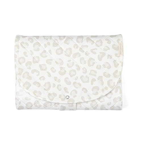 Makemake Organics Cambiador portátil orgánico certificado GOTS relleno de algodón orgánico portátil cambiador de pañales kit de estación de cambio