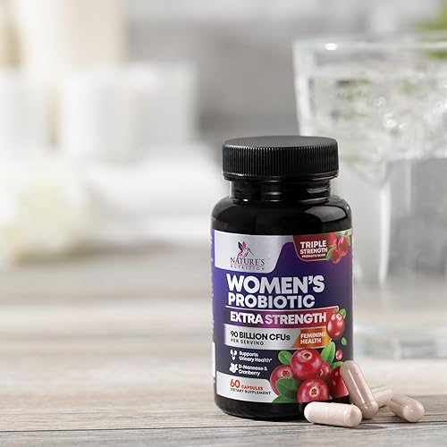 Miniatura 8 de Probióticos para mujeres Apoyo a la salud digestiva  90 mil millones de UFC probióticos para mujeres, 16 cepas, arándano, probiótico vaginal con