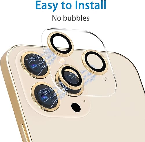 Miniatura 5 de Paquete de 3 protector de lente de cámara de vidrio templado Dengduoduo para iPhone 13 Pro de 6.1 pulgadas y iPhone 13 Pro Max de 6.7 pulgadas,