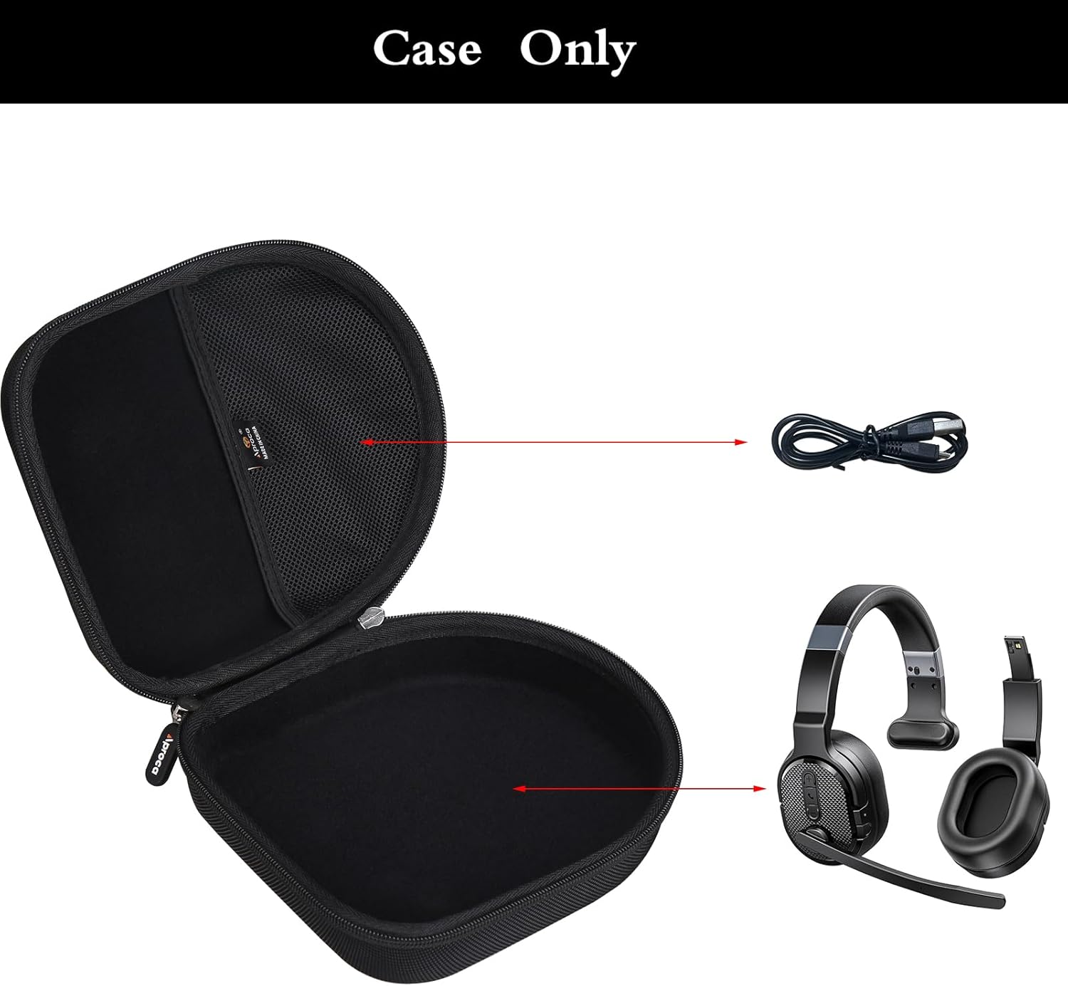 Aproca Case Compatible with BlueParrott B450-XT/Trucker Bluetooth Wireless Headphones, Storage Portable Bag for Accessories (Case Only) - Image 2