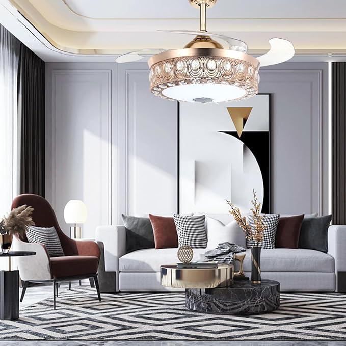 Ventilador de Techo 42" con Luz, Control Remoto y Altavoz Bl miniatura 7