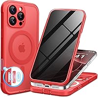 Vista 21 de BERFY Funda para iPhone 16 Pro, compatible con MagSafe, protector de pantalla de vidrio templado 9H integrado y protección de cámara, funda