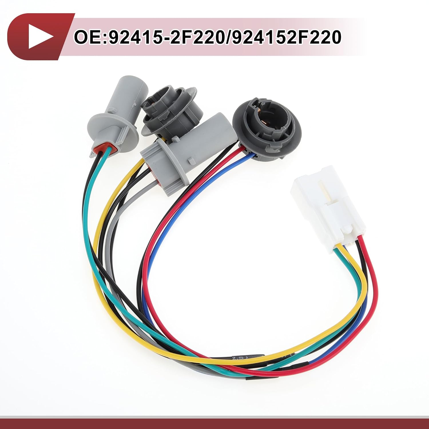 1 Pcs Car Rear Tail Light Bulb Socket Harness for Kia Spectra SX 2007-2009 2.0L Tail Lamp Connector Wiring No.924152F220