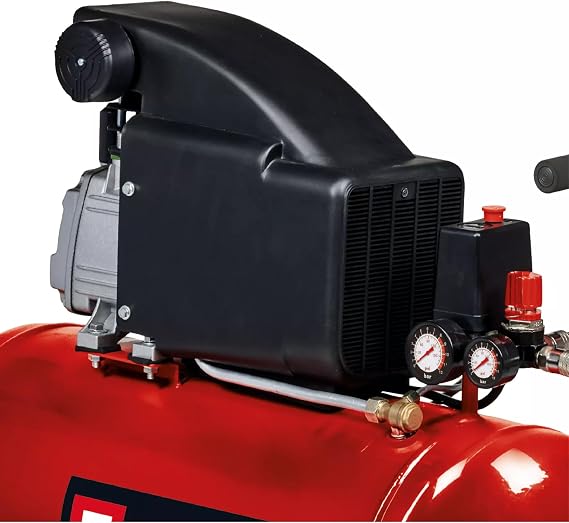 Einhell TC-AC 270/50/8 kompresör (maksimum 8 bar, 1,8 kW, emiş gücü 270 l/dk, 50 litre tank, entegre boşaltma vidası, manometre, hızlı bağlantı) | 8 bar | 1,8 kW | 270 l/dk gücü | 50 l tank | drenaj vidası | manometre | hızlı bağlantı