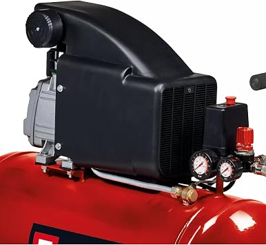 Einhell TC-AC 270/50/8 kompresör (maksimum 8 bar, 1,8 kW, emiş gücü 270 l/dk, 50 litre tank, entegre boşaltma vidası, manometre, hızlı bağlantı) | 8 bar | 1,8 kW | 270 l/dk gücü | 50 l tank | drenaj vidası | manometre | hızlı bağlantı