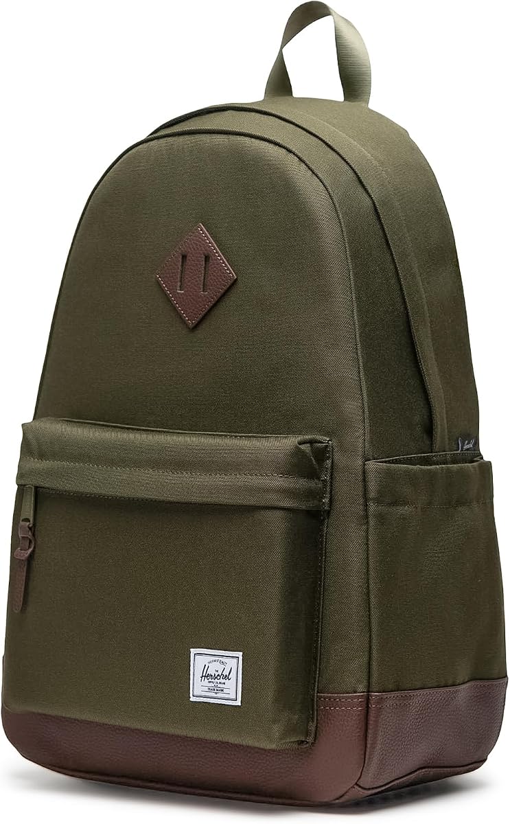 Herschel Supply Co. Heritage Mochila, Verde hiedra/Café achicoria, Estándar-24L