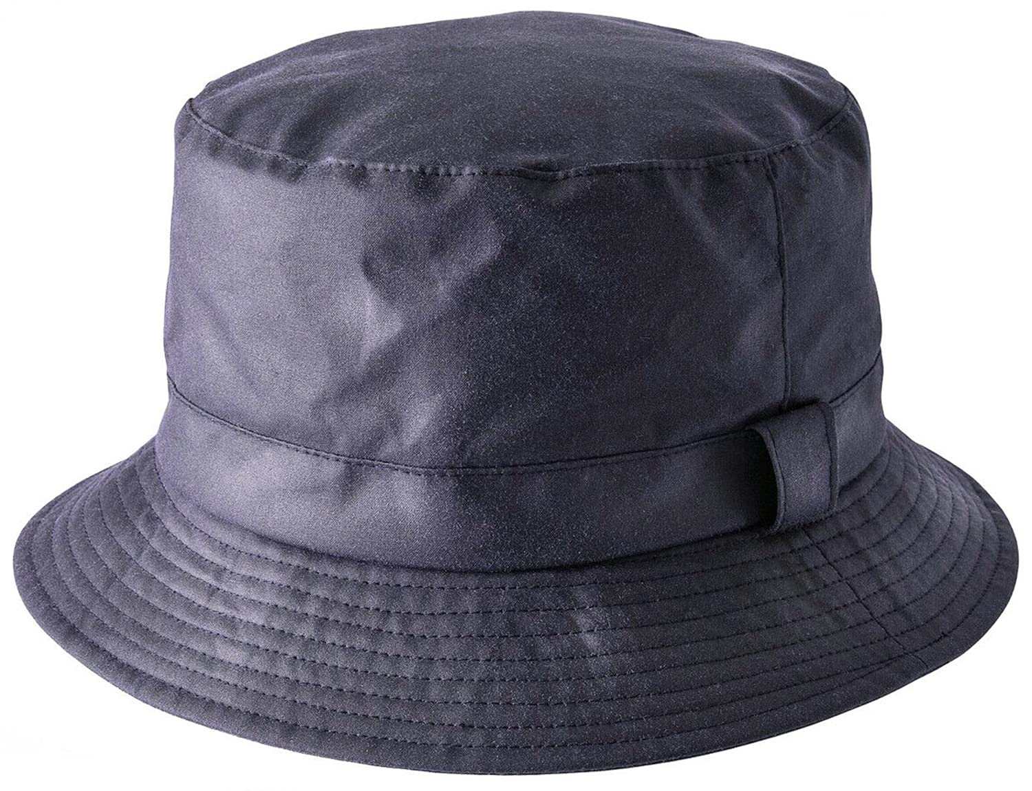 Clothing Mens or Womens Waxed Bucket Hats Showerproof Wax Bush Hat Lined Sun Cap (Navy, 7)