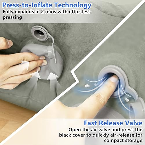 Miniatura 7 de Almohada inflable de elevación de piernas después de la cirugía, almohadas elevadoras de piernas de cuña para recuperación de lesiones, circulación