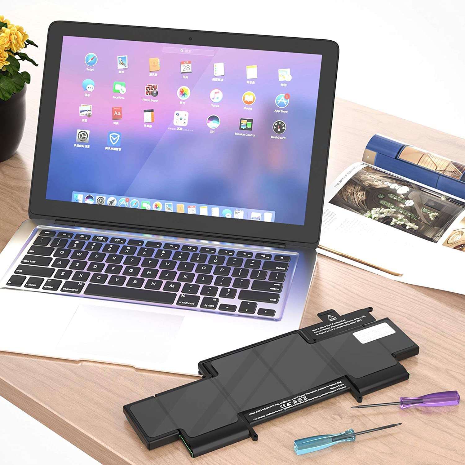 MacBook本体 MacBook Pro13 A1502mid 2014 battery ok Bateria Green Cell A1493 do Apple MacBook Pro 13 A1502