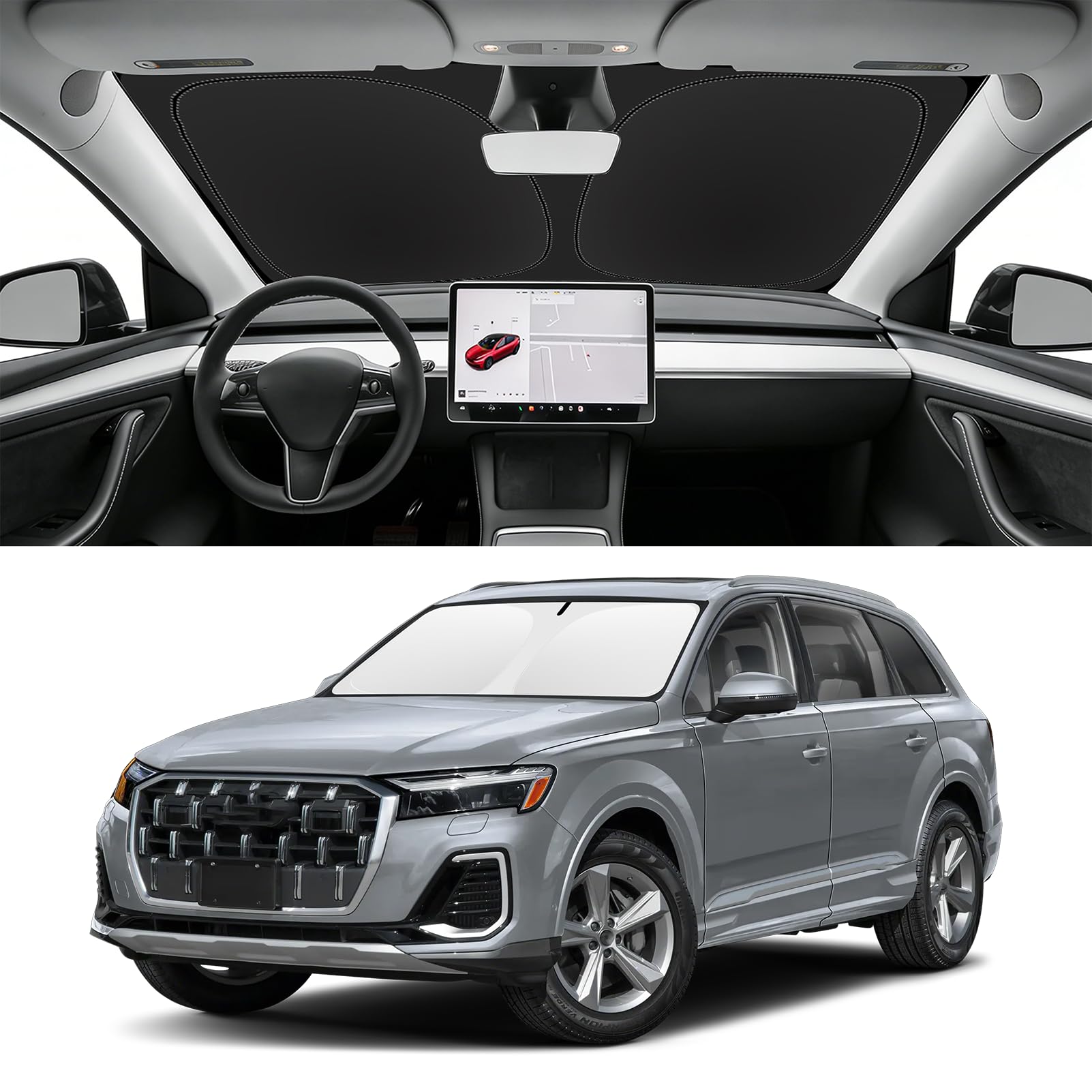 Custom Fit Windshield Sun Shade for Audi Q7 2017-2026