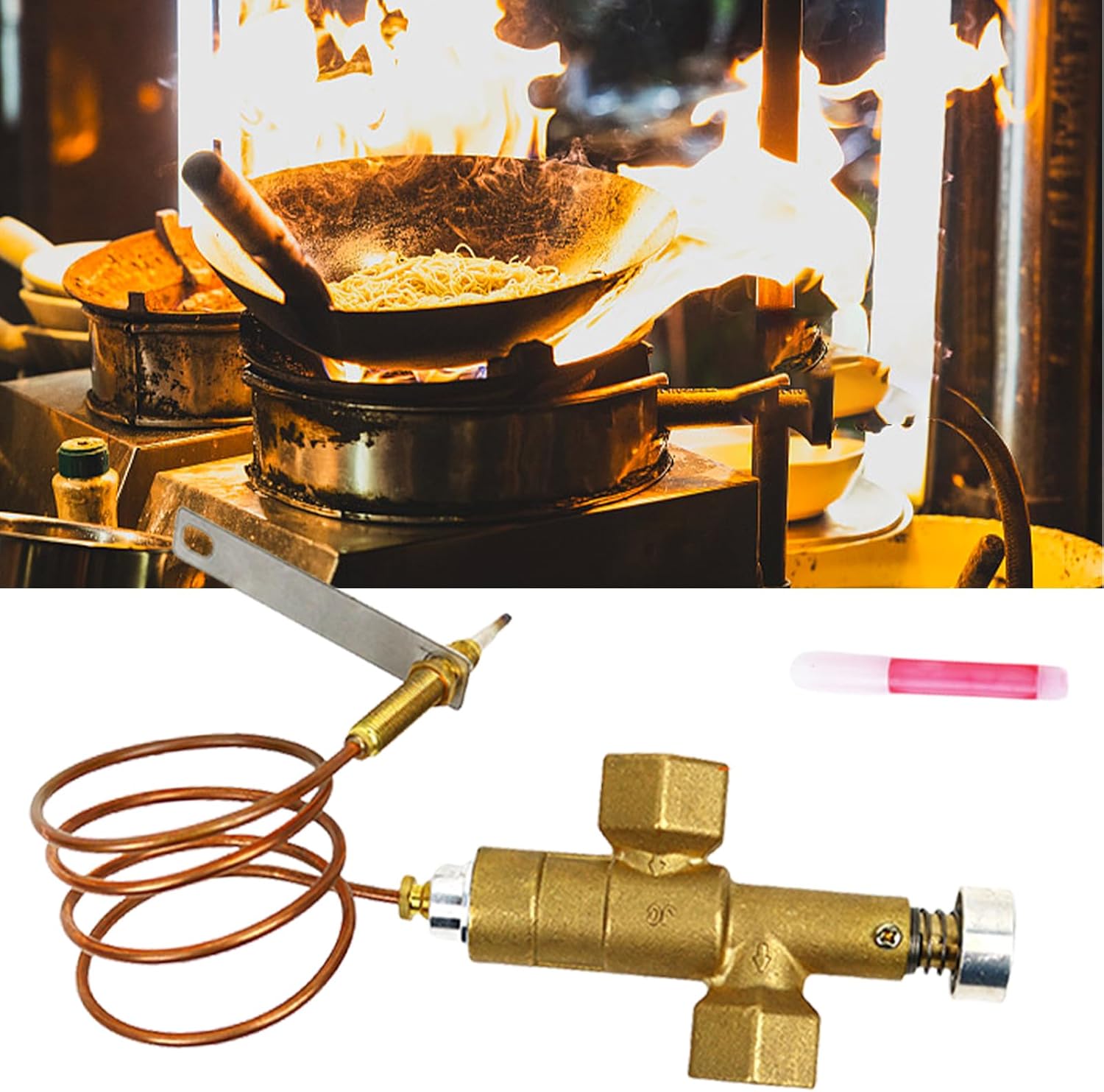 バルブ交換セット 暖炉 バルブ 炎の故障 デバイス コントロール バルブ 真鍮テクスチャ