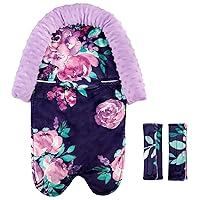 Vista 1 de Soporte de cabeza de asiento de automóvil para bebé, inserto de asiento de automóvil para bebé, forro polar súper suave, fundas de cinturón