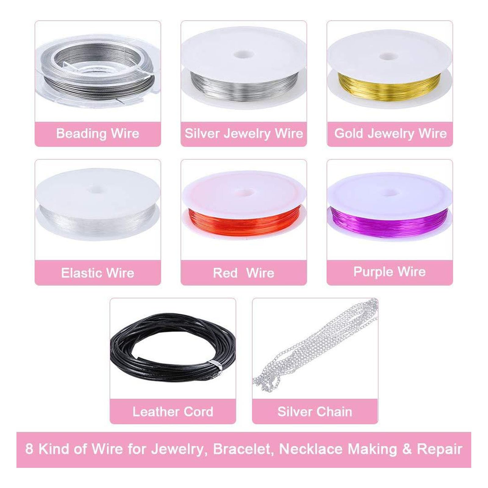 Vomeko Kit para hacer pulseras con cuentas, cuentas coloridas del A rco iris, kit para hacer pulseras con cuentas acrílicas, con herramientas para hacer joyas para pulseras