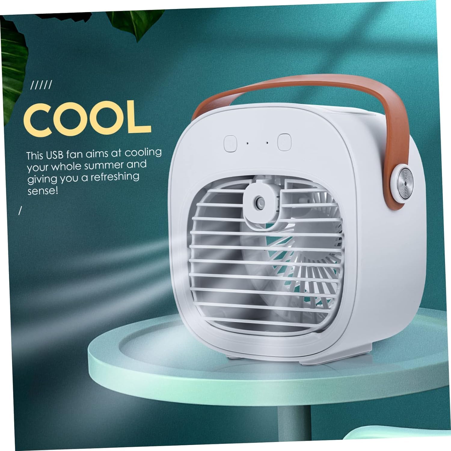Domésticos Ventilador pequeño refrigerado por Agua for Escritorio, humidificación de hidratación, Ventilador de pulverización Recargable por USB for Oficina en casa