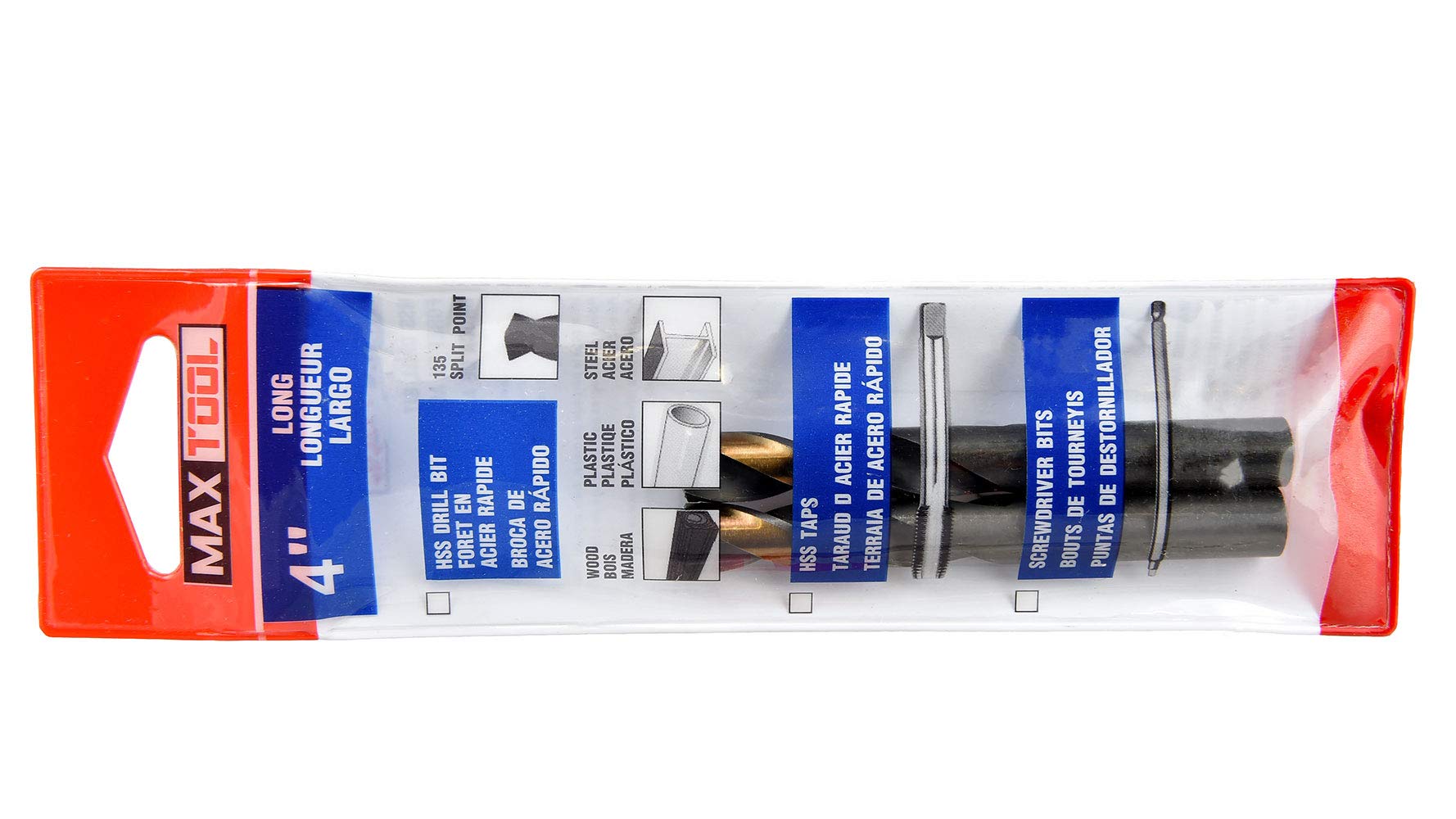 Maxtool Juego de 2 brocas helicoidales HSS M2 de 68,6 cm