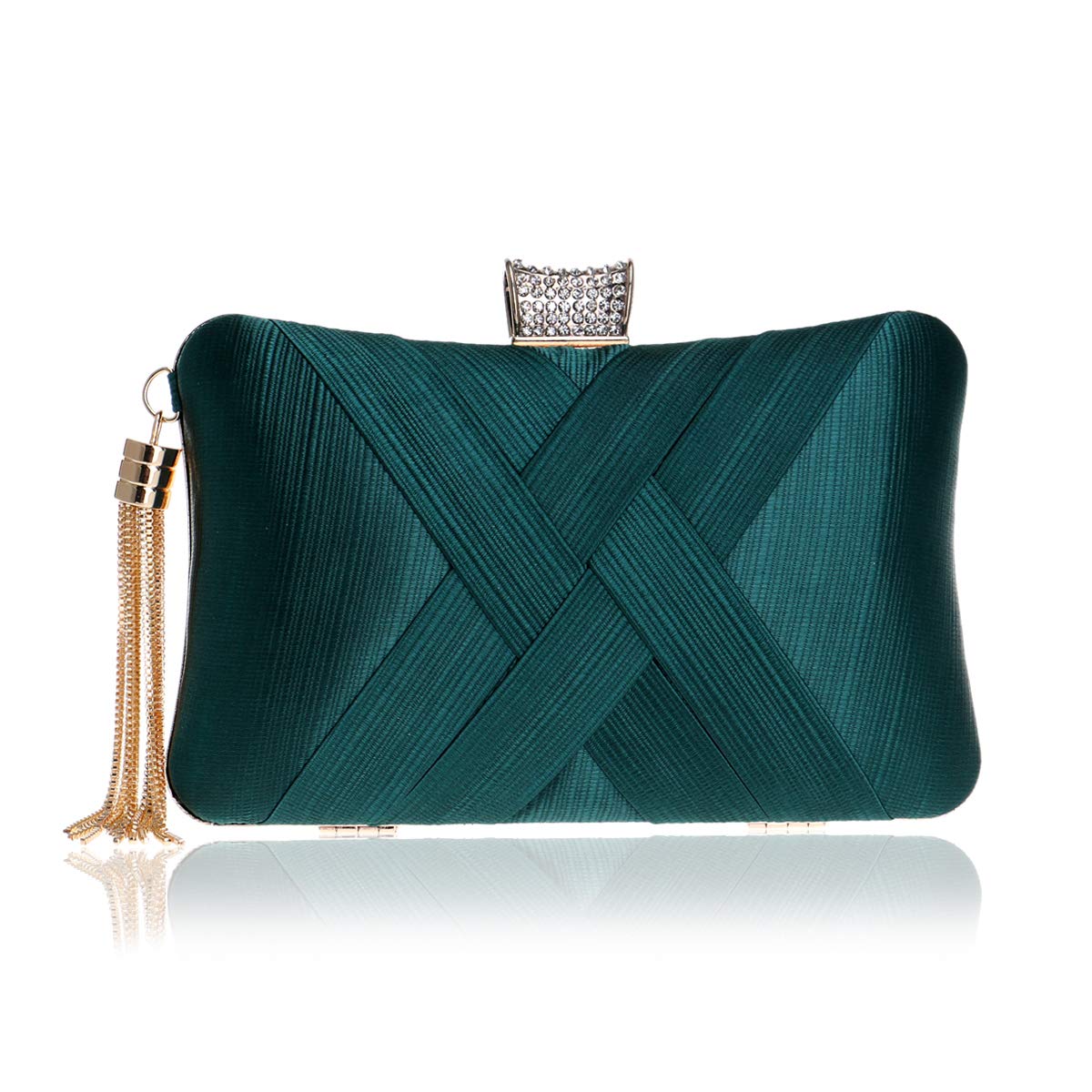 See full amazon price history chart for MY Womens Evening Clutches Bags Silk Satin Party Handbags Bridal Wedding Prom Purses with Tassel Pendant,Dark Green MY Womens Evening Clutches Bags Silk Satin Party Handbags Bridal Wedding Prom Purses with Tassel Pendant,Dark Green (B07CV9DJ83) Amazon Price History, Amazon Price Tracker