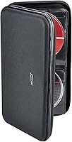 Vista 6 de Funda para CD y DVD, billetera resistente de capacidad para 72 unidades, soporte para funda de DVD para automóvil, funda rígida resistente, soporte