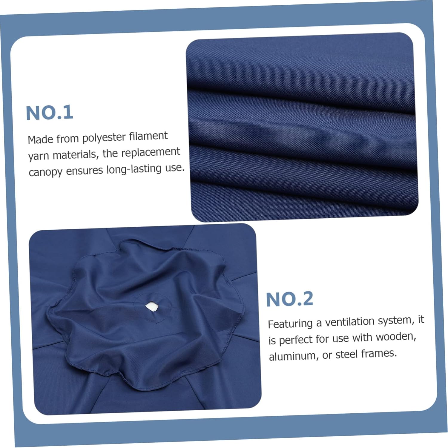 balacoo Patio Umbrella Canopy Replacement for Umbrella Rain and Sunshade Canopy Cover for Outdoor Events Easy Install and Storage Stylish Design Durable and Easy to Maintain