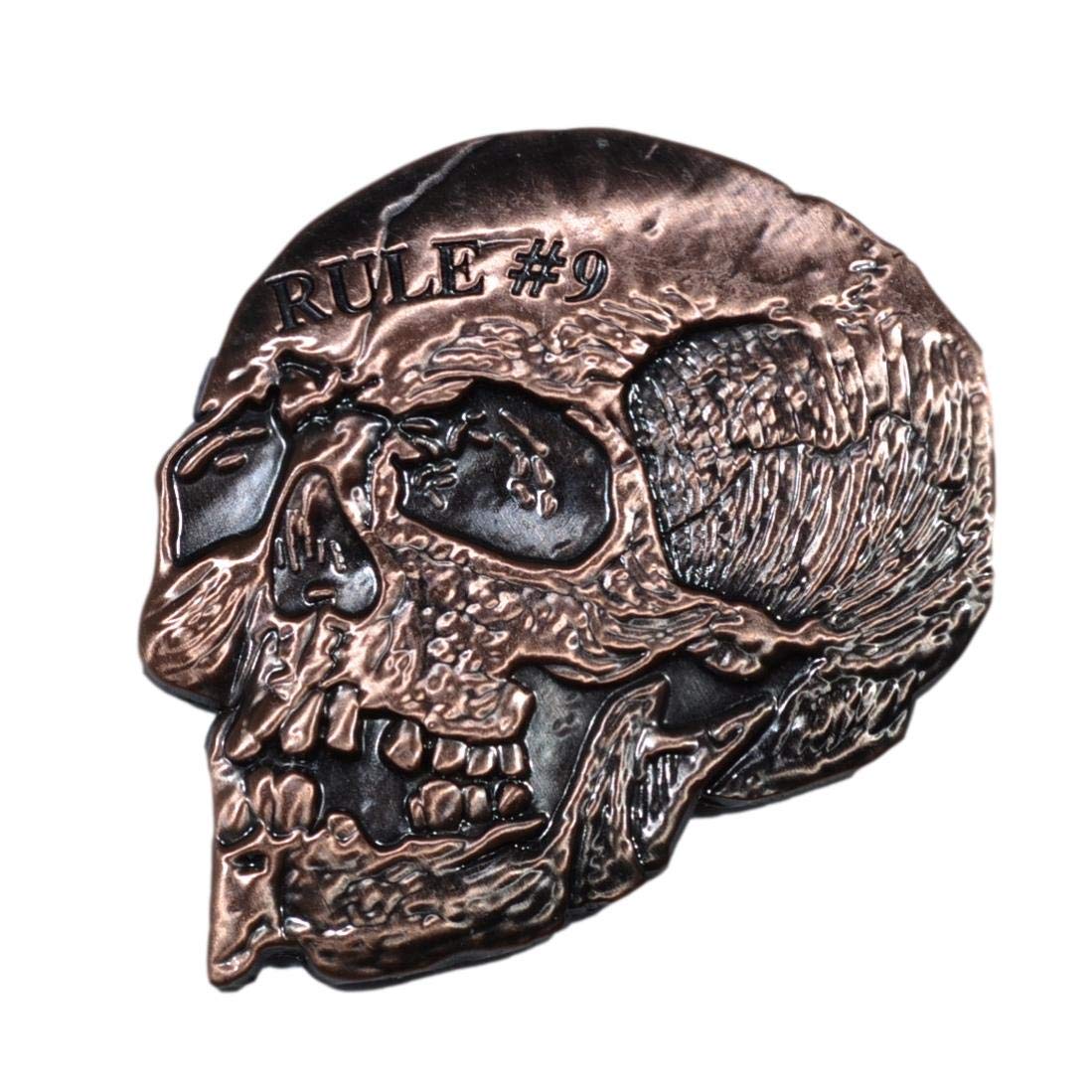 Rule 9 EDC Skull Coin - Antique Copper
