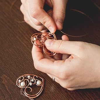 sourcing map Soft Copper Wire (24 Gauge, 32.8 FT), 99.9% Pure Bare Copper Wire 0.5mm Solid Craft Wire for DIY Crafting Gardening Decoration (10Meter)
